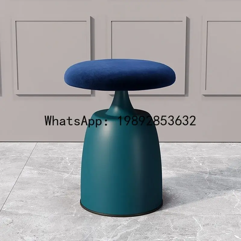 LYY Nordic Modern Light Luxury Simple Round Stool with Backrest for MakeupBedroom, Nail Art, Dressing Stool, Personalized Chair