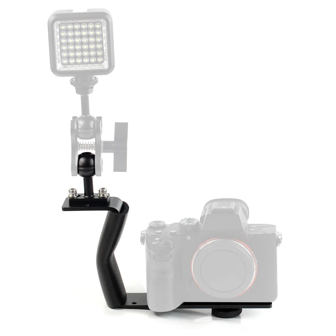 Tauchhalterung aus Aluminiumlegierung, Z-Typ, Einzelgriff mit Basisadapter für Gopro Unterwasserkamera, Fotogehäuse, Taschenlampe – Detail 23