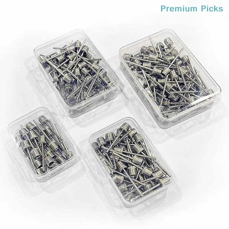 Portable Ball Pump Needle 5-40PCS Stainless Steel Air Inflation Needles for Basketball Soccer Volleyball Team Training Use view 5