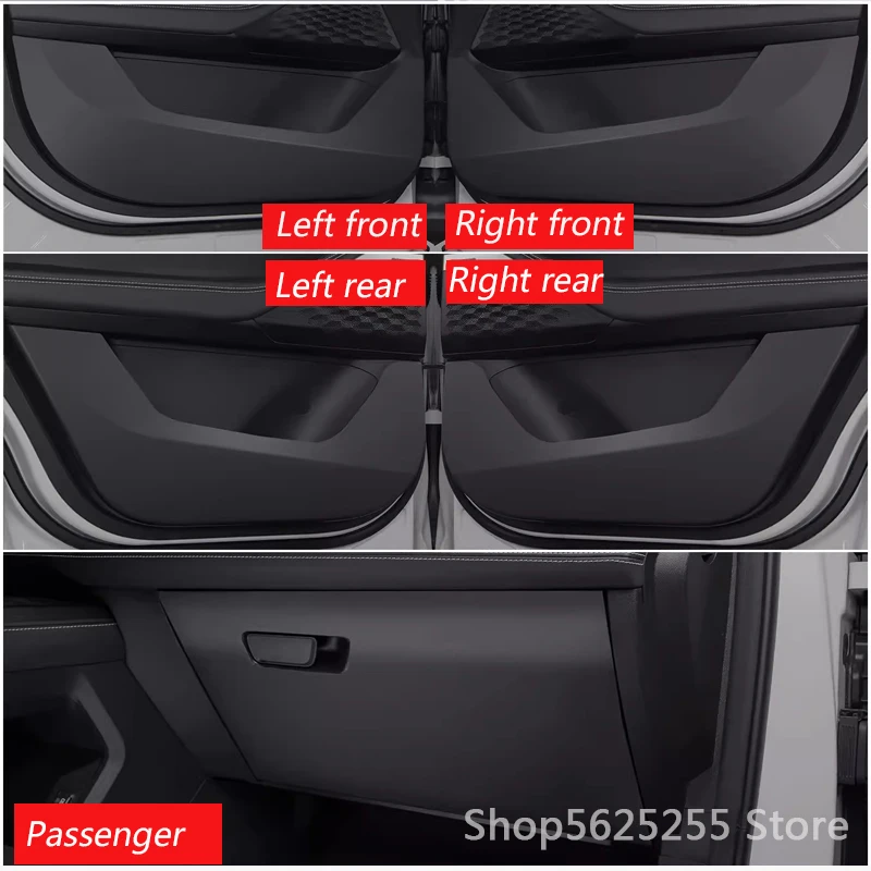 

For Changan UNIK UNI-K 2023 Car Door Anti-kick Pad Passenger Sticker Leather Interior Decoration Modified Protective Supplies