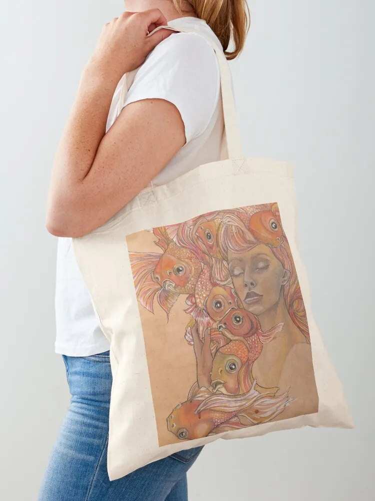Nereid; The Black Goddess Series Tote Bag Canvas stote bag Handbags Canvas bag Reusable bags