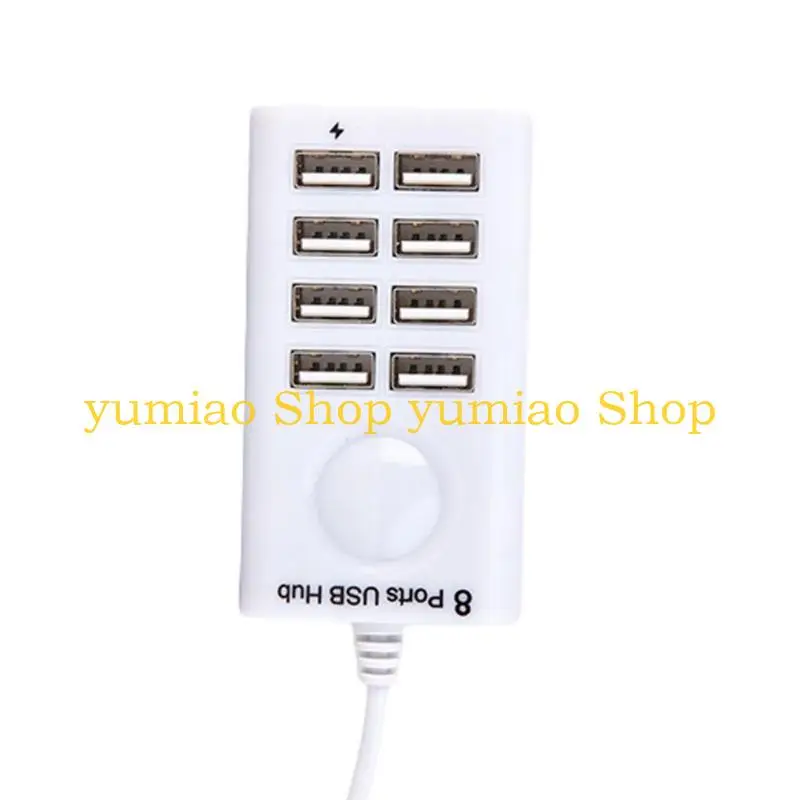 587B 8 Port USB 2.0 Hub, Quick Data Transfer up to 480Mbps, Extended 100CM Cable for Flexible Connectivitys