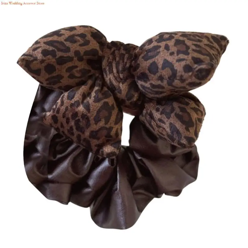 G92D Trendy Leopard Pattern Hair Clip Soft Cloth Hairpin Gift For Various Occasion