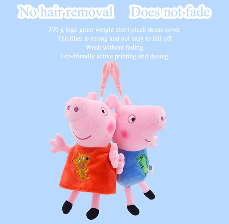 Echte Peppa Pig Plüsch Schwein Kinder Spielzeug 19CM Haustier Dinosaurier Teddybär Weiche Angefüllte Anime Figur Puppe kinder Geburtstag geschenke – Detail 3