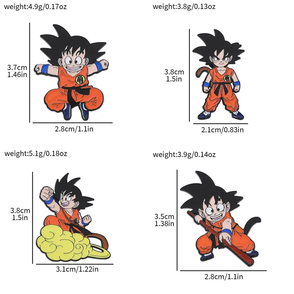 Dragon Ball Son Goku  cute metal pin personality 2D brooch backpack clothing decoration pendant anime merchandise wholesale view 6