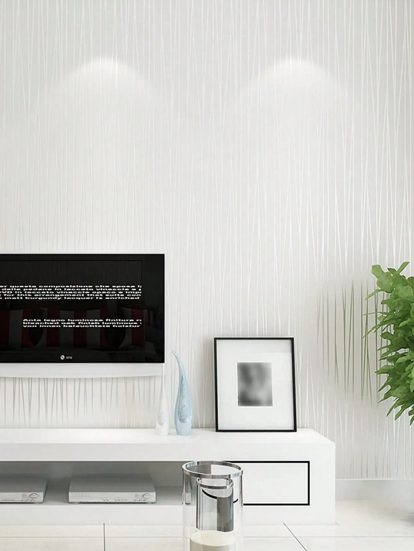 Vinyl White Stripes Waterproof Wallpaper for Livingroom Wall Decor Self Adhesive Removable Wall Paper for Home Decoration