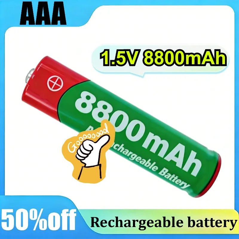 

Alkaline 1.5V AAA Rechargeable Batteries, Industrial Grade 1.5V 2-Pack for Remote Controls, Clocks and Toys