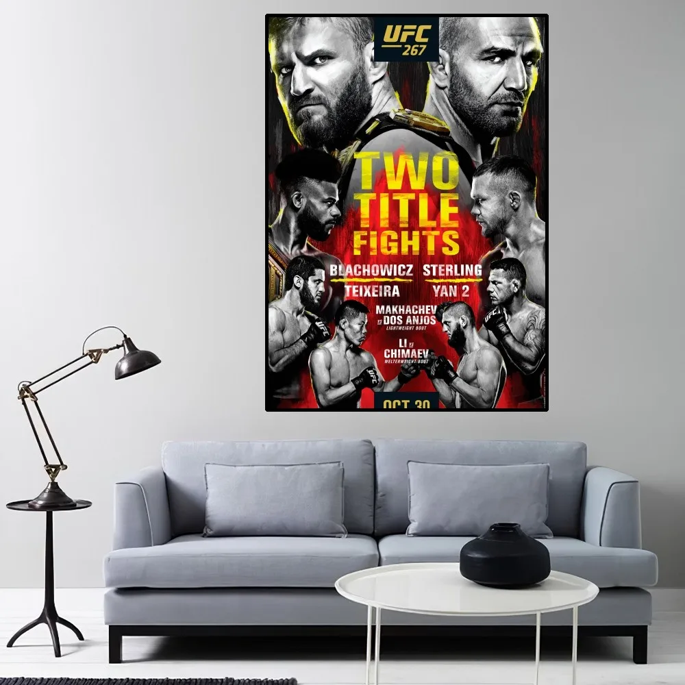 U-Ultimate Fighting Championship UFC Poster Home Room Decor Livingroom Bedroom Aesthetic Art Wall Painting Stickers