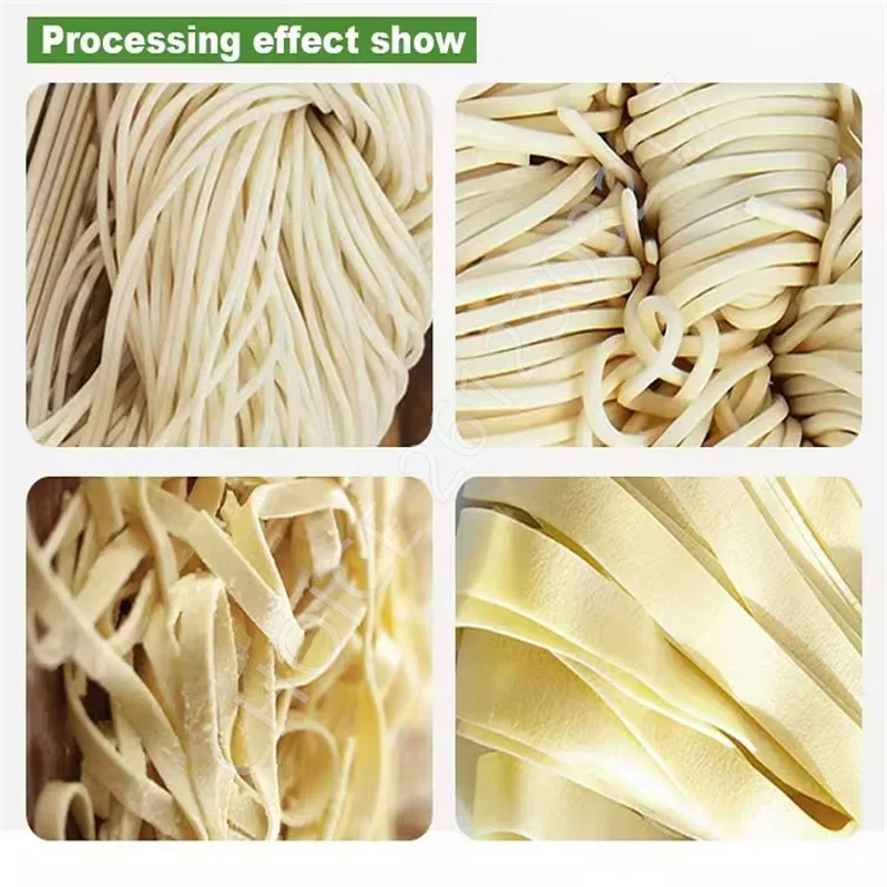 آلة صنع المعكرونة الطازجة بسماكة قابلة للتعديل ، آلة ضغط عجين السباغيتي من الفولاذ المقاوم للصدأ ، آلة صنع المعكرونة بعجن الأسطوانة