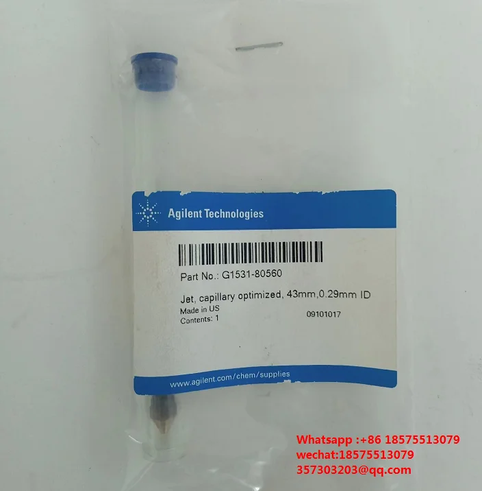 

For Agilent G1531-80560 Jet, Capillary Optimized, 43mm,0.29mm ID Capillary Nozzle New