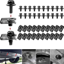 Car Body Bolts U Type Nut Clips M6 Automobile Bumper Fender Rivet Engine Cover Undertray Splash Shield Guard Liner Screws Clips