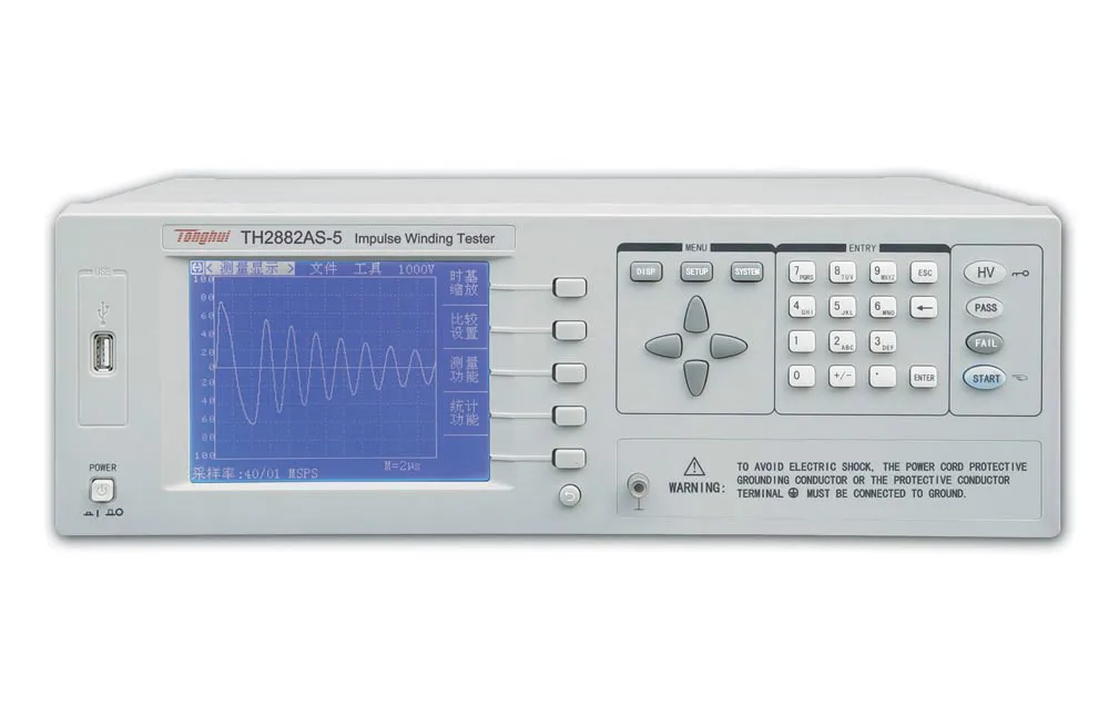 

Fast arrival TongHui TH2882AS-5 three-phase 4 wire Impulse Winding Tester Meter 500-5000V,Can test the minimum inductance:20mH