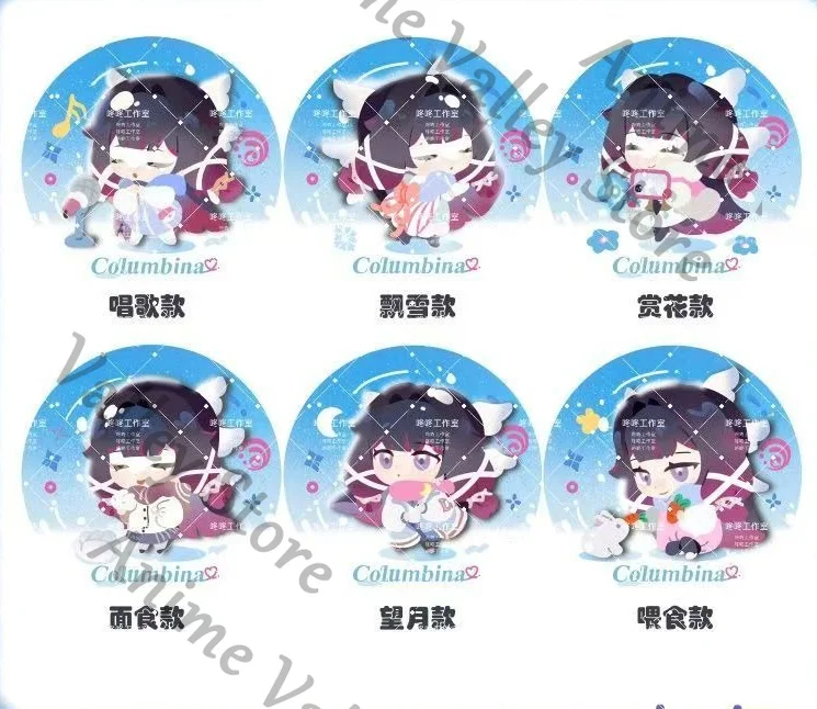 Tablet Accessories Gifts - Anime Genshin Impact Columbina/Damselette Cosplay 25mm