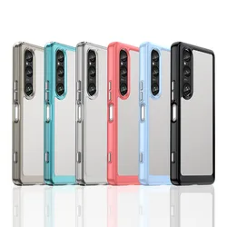 For Sony Xperia 1 VI Case For Sony Xperia 1 5 10 V 10 1 VI Cover Colorful Soft Edge Silicone Transparent Shockproof Bumper