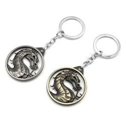 Mortal Kombat Keychain Fighting Game Dragon Jane Empire Pendant Vintage Metal Car Keyring llaveros Souvenir Jewelry Gift