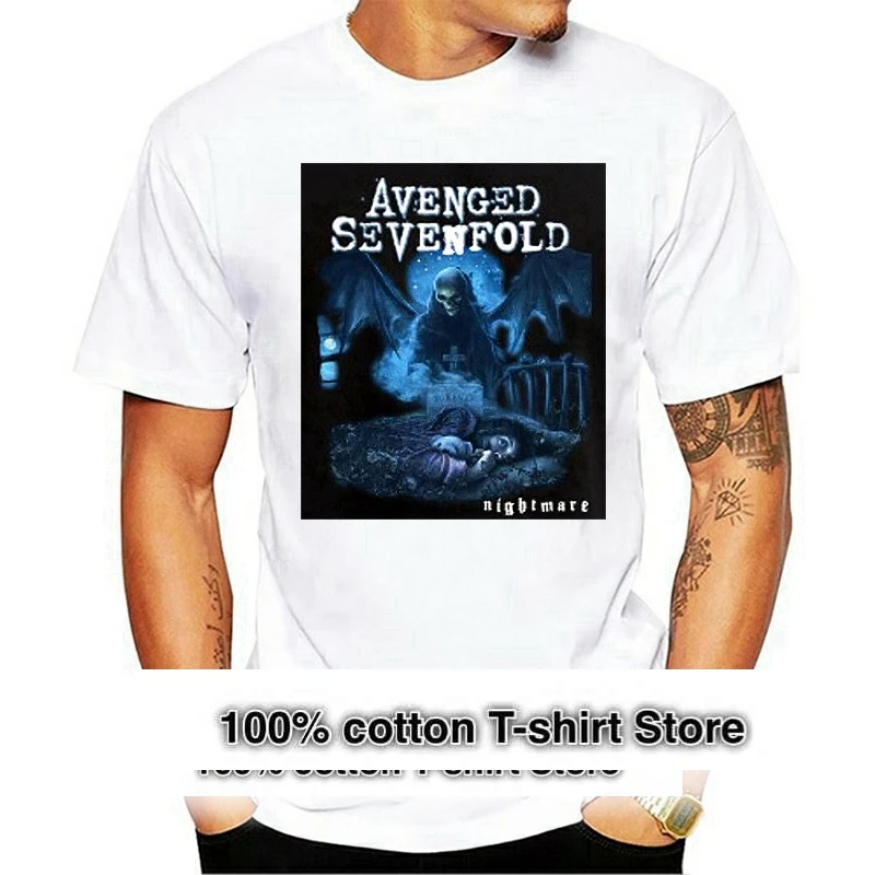 Avenged Sevenfold Nightmare Metal Band Mens Black T shirt Size S M L XL 2XL 3XL  Men Women Cartoon Casual Short