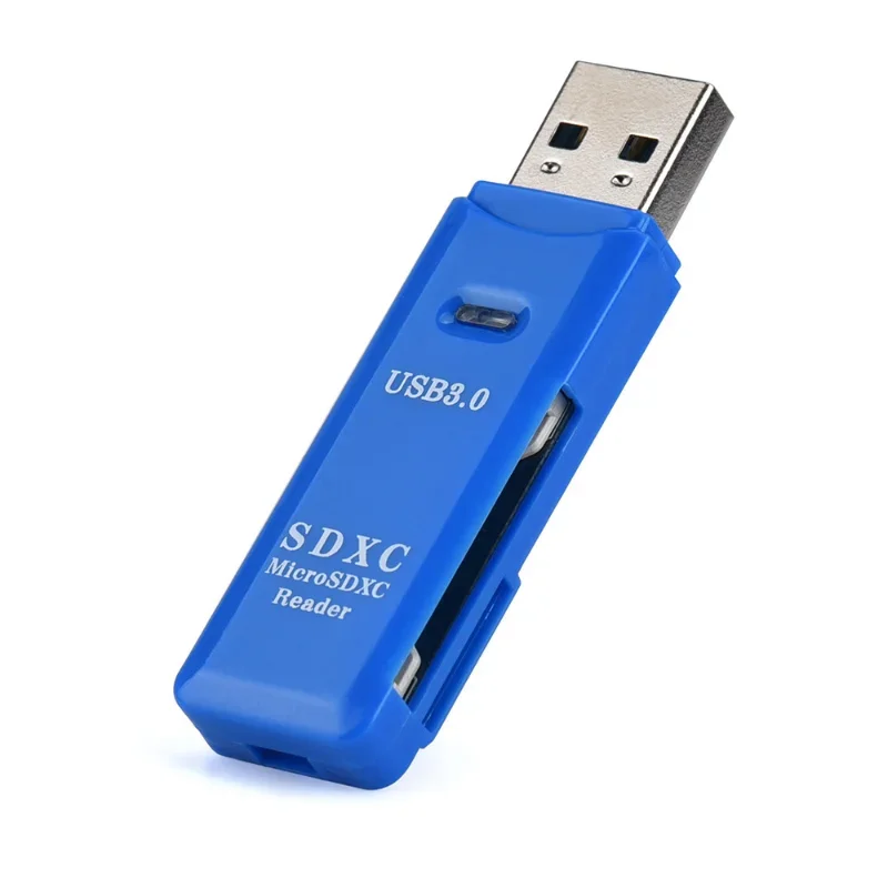 2 IN 1 Card Reader USB 3.0 Micro SD TF Card Memory Reader High Speed Multi-card Writer Adapter Flash Drive Laptop Accessories