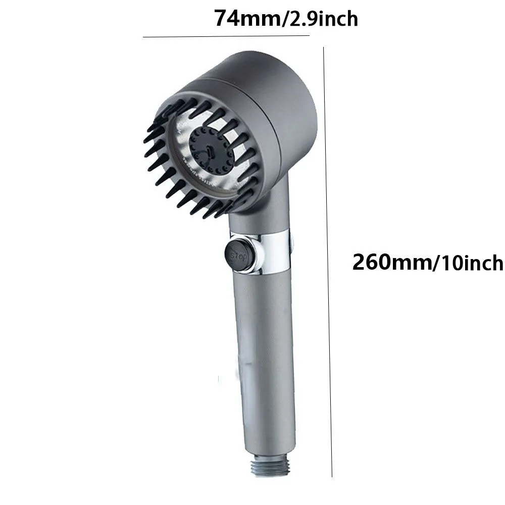 High Pressure Handheld Bath Brush 3 Mode Showerhead 4 In 1 Massage Shower Head Nozzle High Pressure with Filter