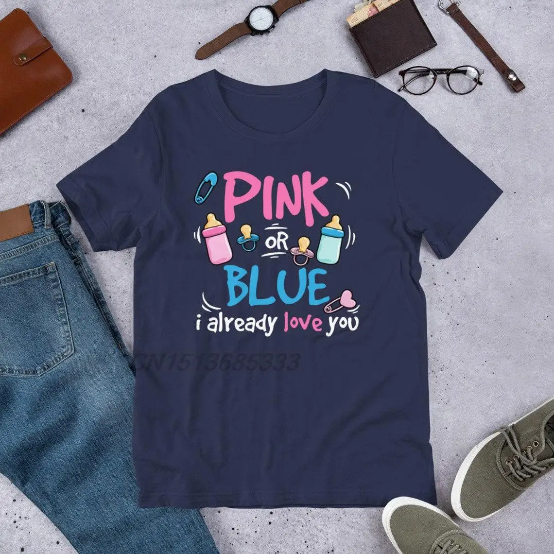 Pink or Blue I Already Love You Women Funny T-shirts Cute Feeder Graphic Tee Unisex Riding With Biden T-Rex Tops Cotton TShirt