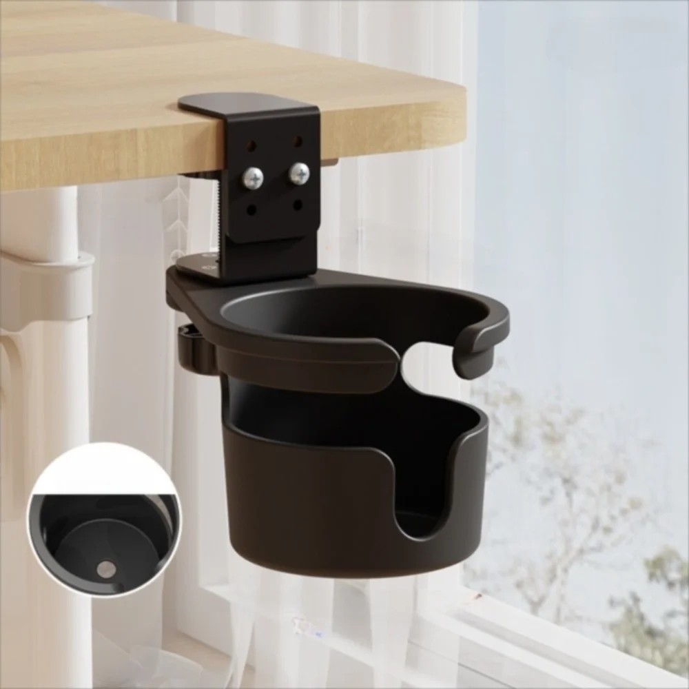 Adjustable Rotating Water Cup Holder Mounts Stand Water Mug Office Drink Cup Tray Durable Anti Spill Coffee Storage Rack Table