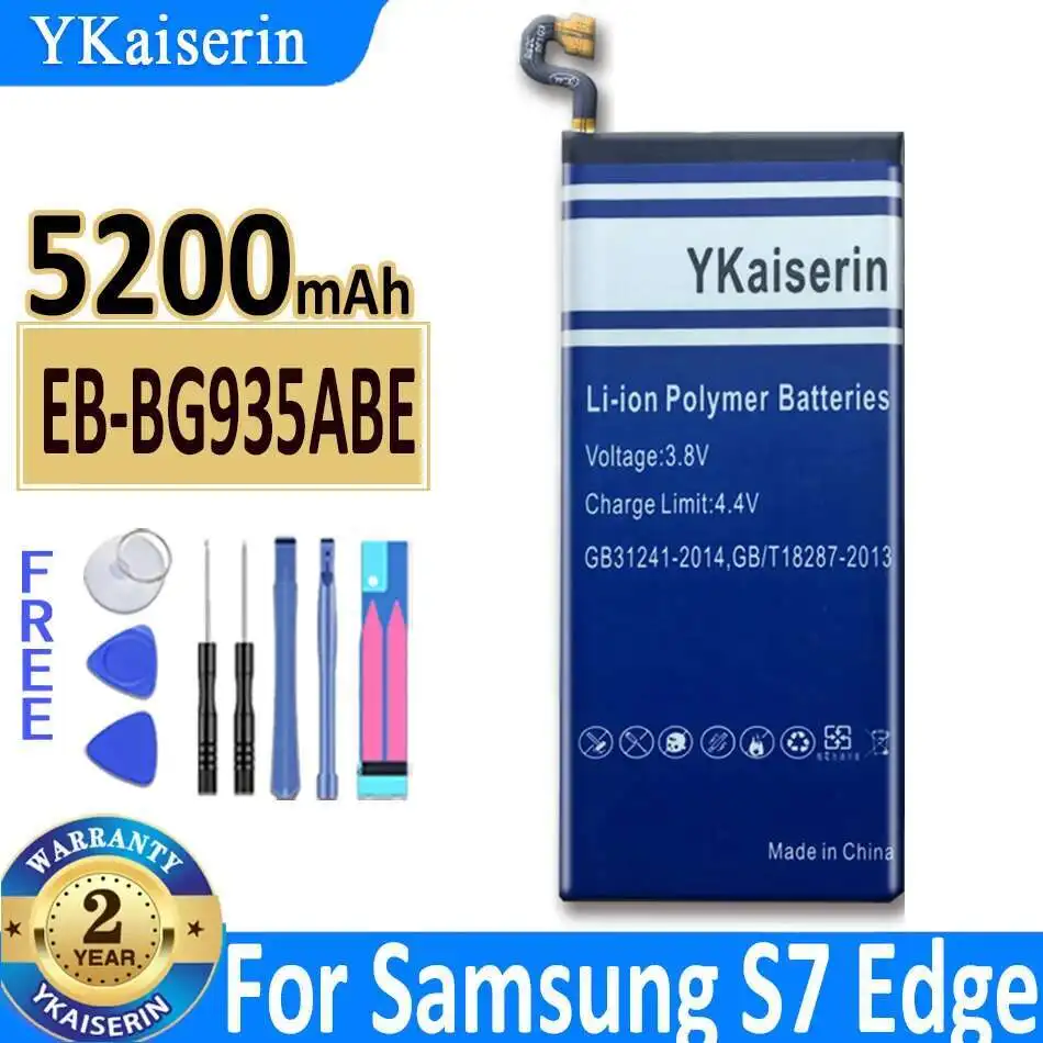 

Аккумулятор для мобильного телефона емкостью 5200 мАч EB-BG935ABE для Samsung Galaxy S7 Edge G935 G935FD SM-G935F высокой емкости