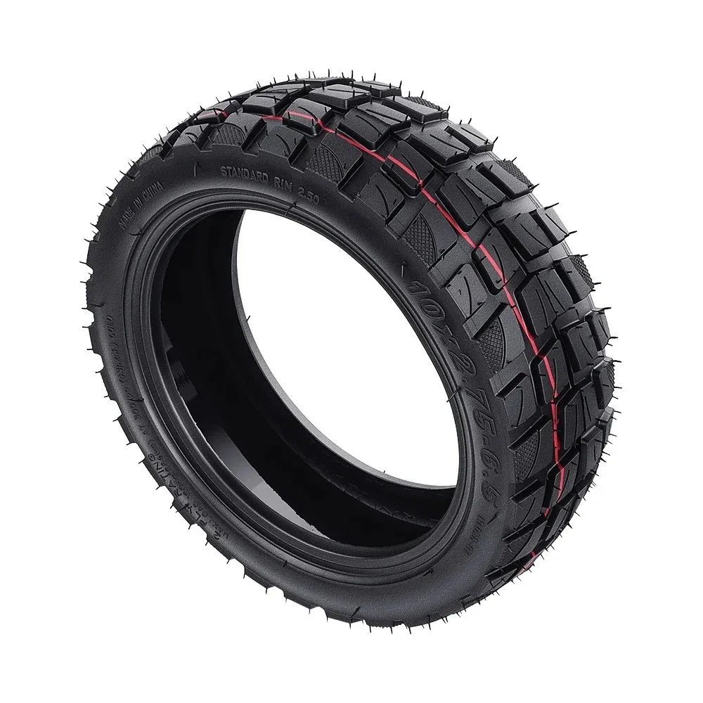 10x2.75-6.5 Tire for Electric Scooters with Resilient Rubber Material and Tread That Maintains Grip in Variable Weather