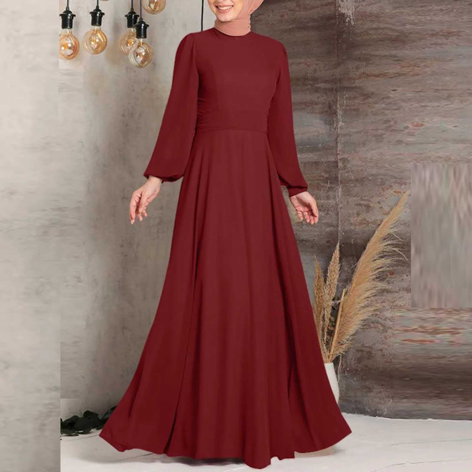 Women Muslim Kaftan Abaya Dubai Turkey Muslim Fashion Hijab Dress Kaftan Islam Clothing African Maxi Dresses Arab Robe