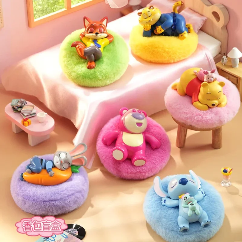 

Sunday Sachet Series Scented Blind Box Collectible Stitch Winnie The Pooh Action Figure Room Desktop Decoration Gifts Souvenir