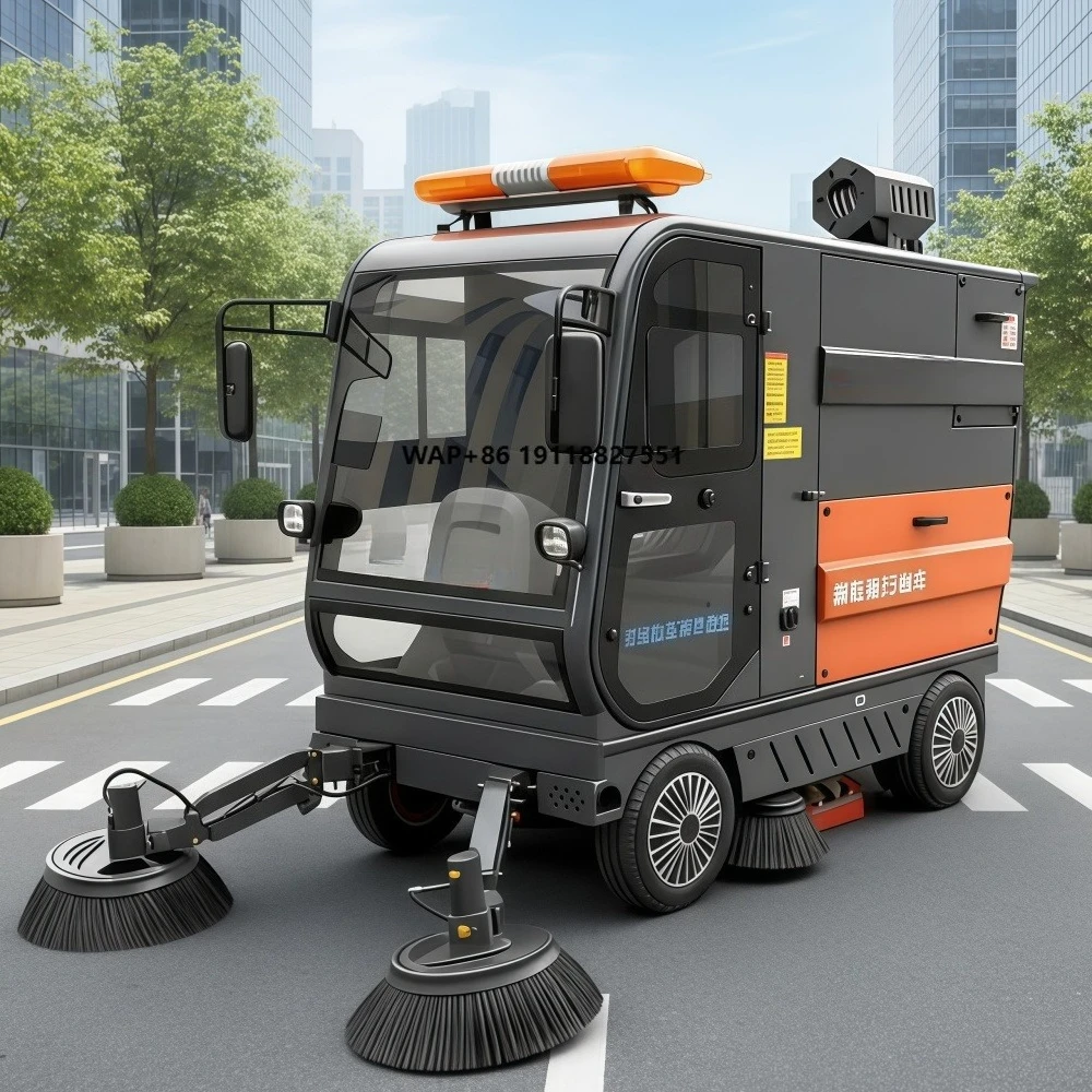 High Quality Lithium Battery Electric Deciduous Leaf Cleaning Ride on Floor Sweeper