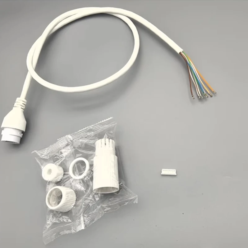 RJ45 Female Socket Network Camera Waterproof Pigtail Terminal Block 8core 1.25 Single-end Network Port Cable Tp12v Poe Connector - Image 4