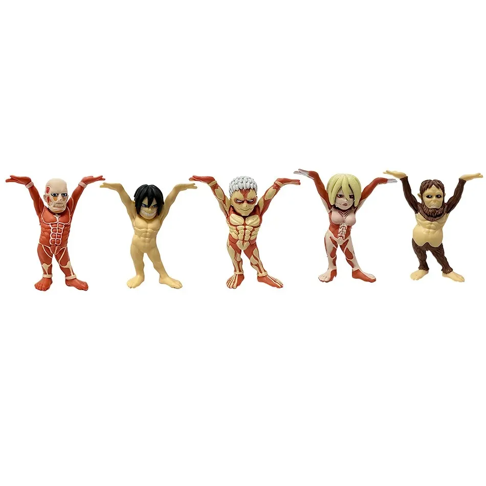 Nieuwe Aanval Op Titan Anime Figuur De Gepantserde Figuren 6 cm Titan Eren Jager Action Beeldje Model PVC Standbeeld Ornament Speelgoed geschenken
