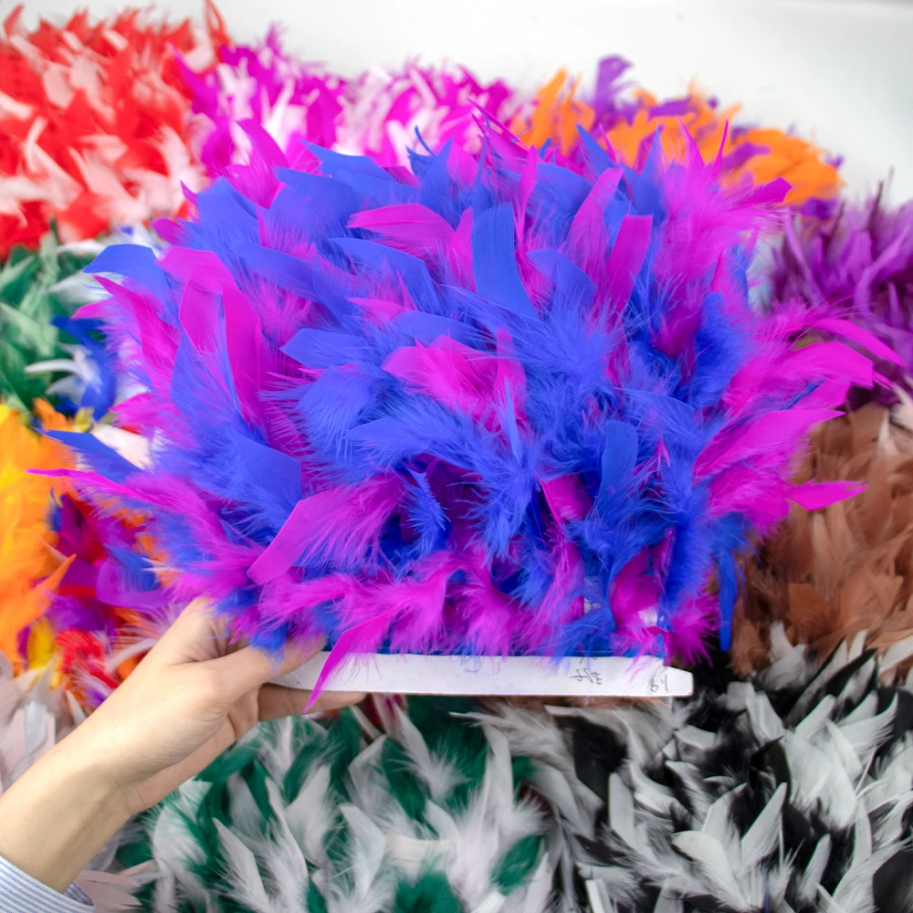 Feather Trim Marabou - Natural Double Color Marabou Turkey Feather