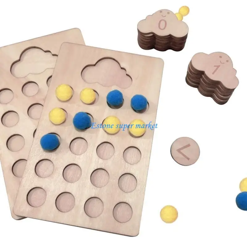 090B Realistisch puzzel houten wiskunde leren voor speelspeelgoed voor creatief kindercadeau
