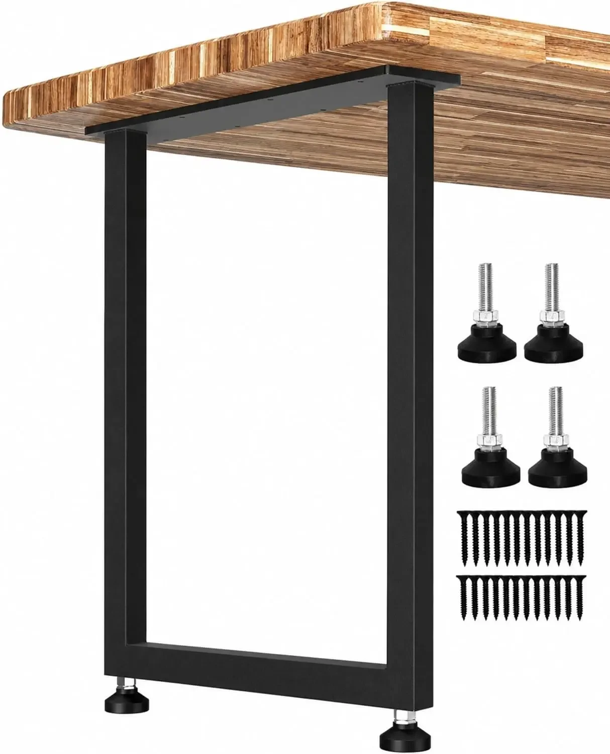 Counter Height Table Legs 34x20 Inch, Heavy Duty Metal Frame for DIY Standing Desk, Kitchen Island, Perfect for Standard Butcher