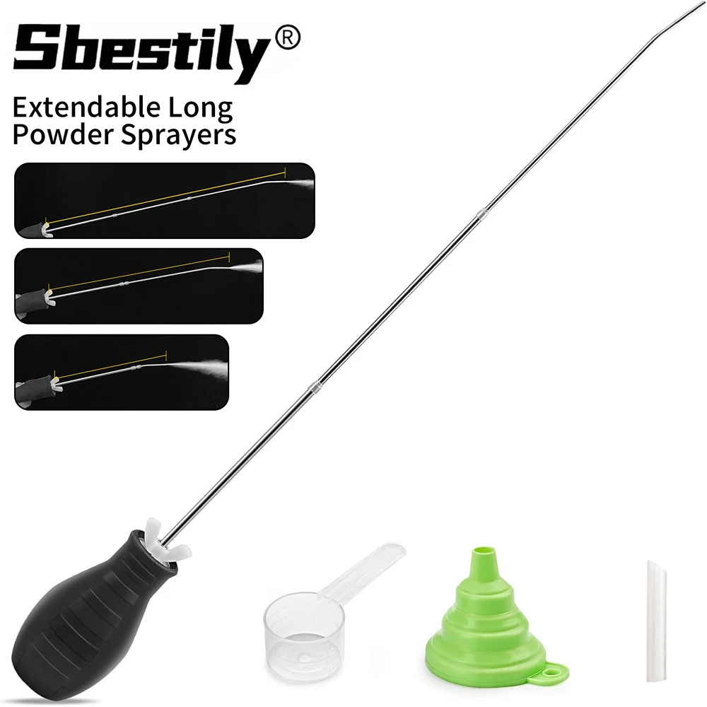 Diatomaceous Earth Powder Duster 8oz Squeezable Powder Sprayer With Length Adjustable from 11