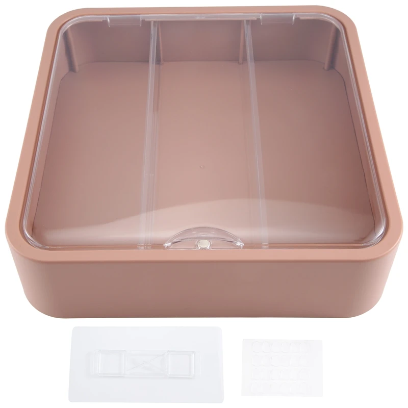 

Wall-Mounted Clear Display Case Clear Display Box For Figures With Door ,Milky Coffee Color