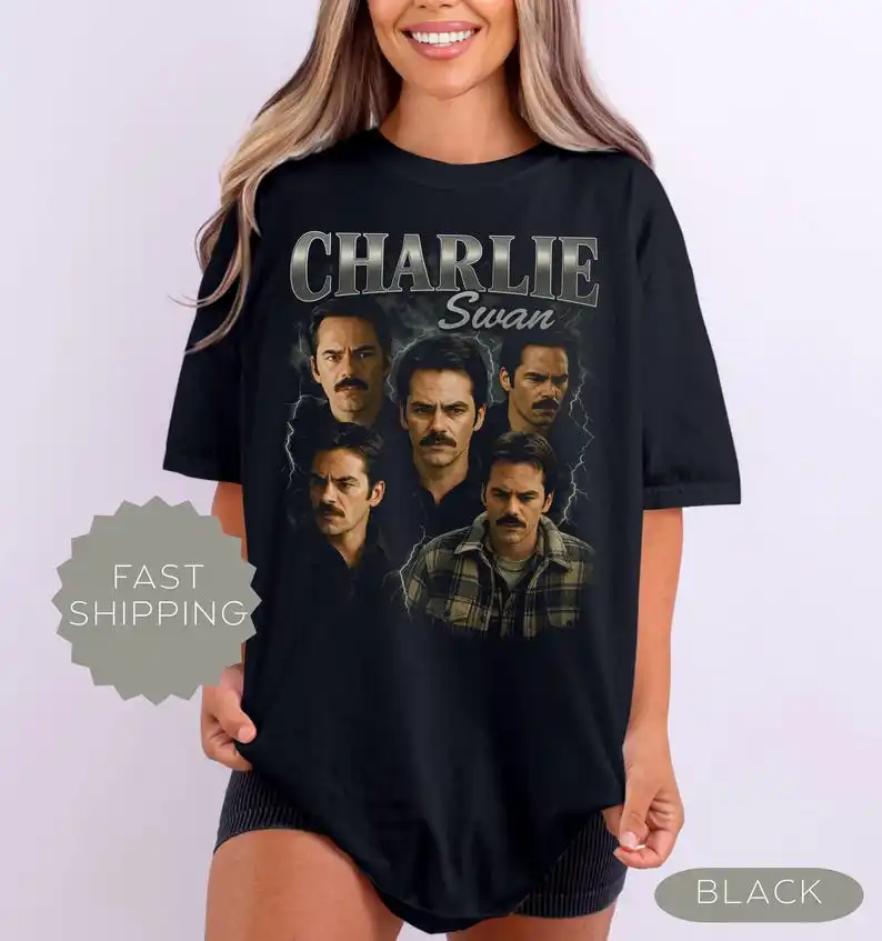 Charlie Swan Vintage 90's Shirt, Twilight Billy Burke Fan Made Tee , Retro 90s Bootleg T-Shirt, Gift for Him and Her