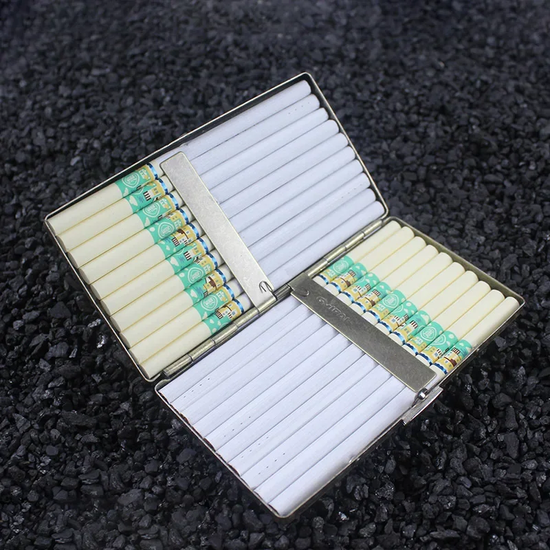 Pocket Vintage Copper Tobacco Box Cigarette Case 20pcs Capacity Cigarettes Holder Smoking Accessories