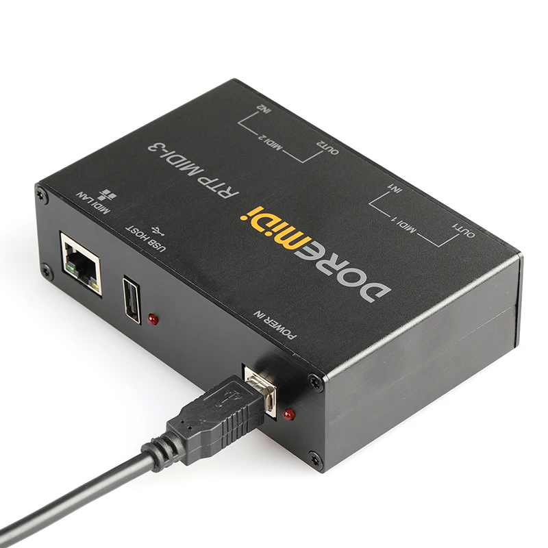 DOREMiDi USB & MIDI Netzwerk Box Gateway für MIDI Geräte Standard Ethernet RTP-MIDI Interface