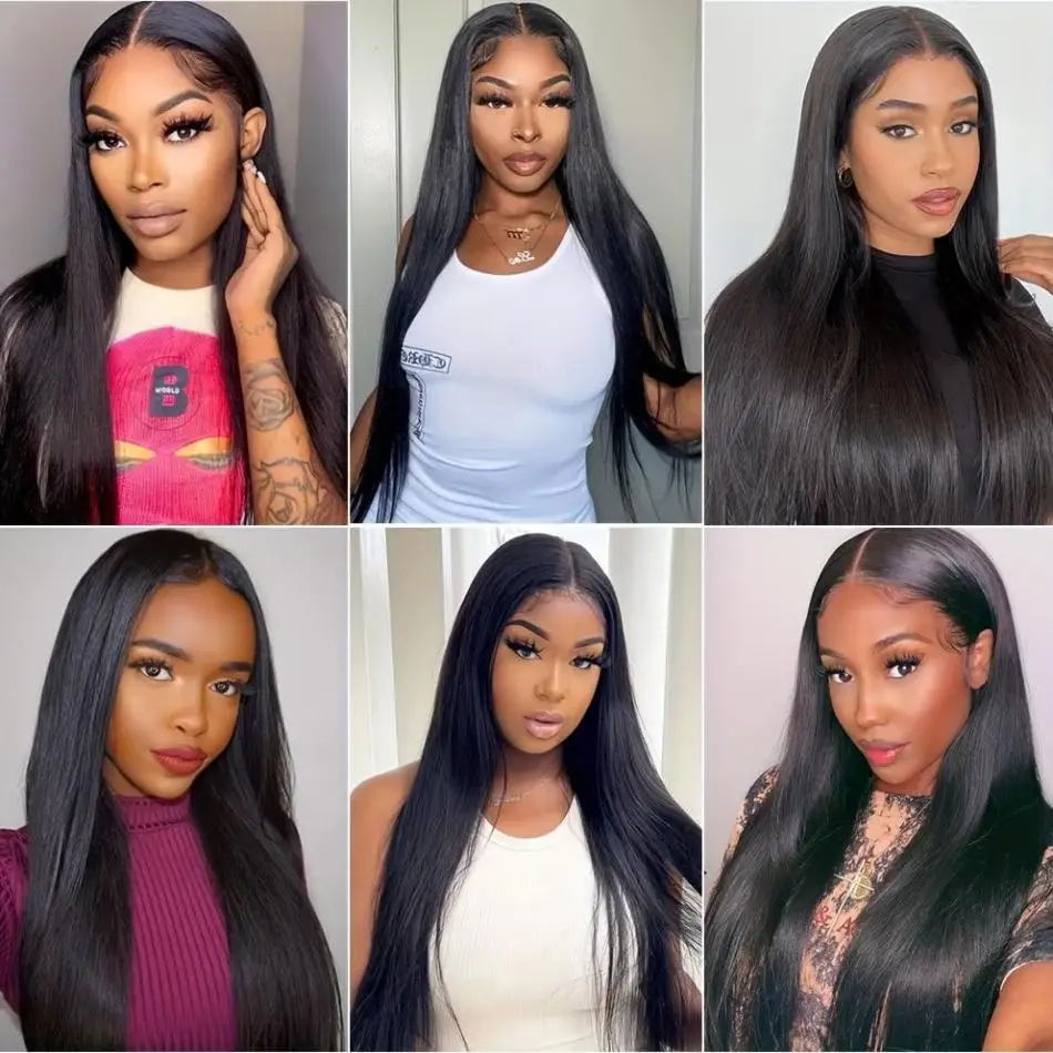 Wiggogo 26 28 30 Inch Straight Bundles 100% Raw Human Hair Bundles Virgin Hair 1/3/4 PCS Natural Black Hair Extensions Deals