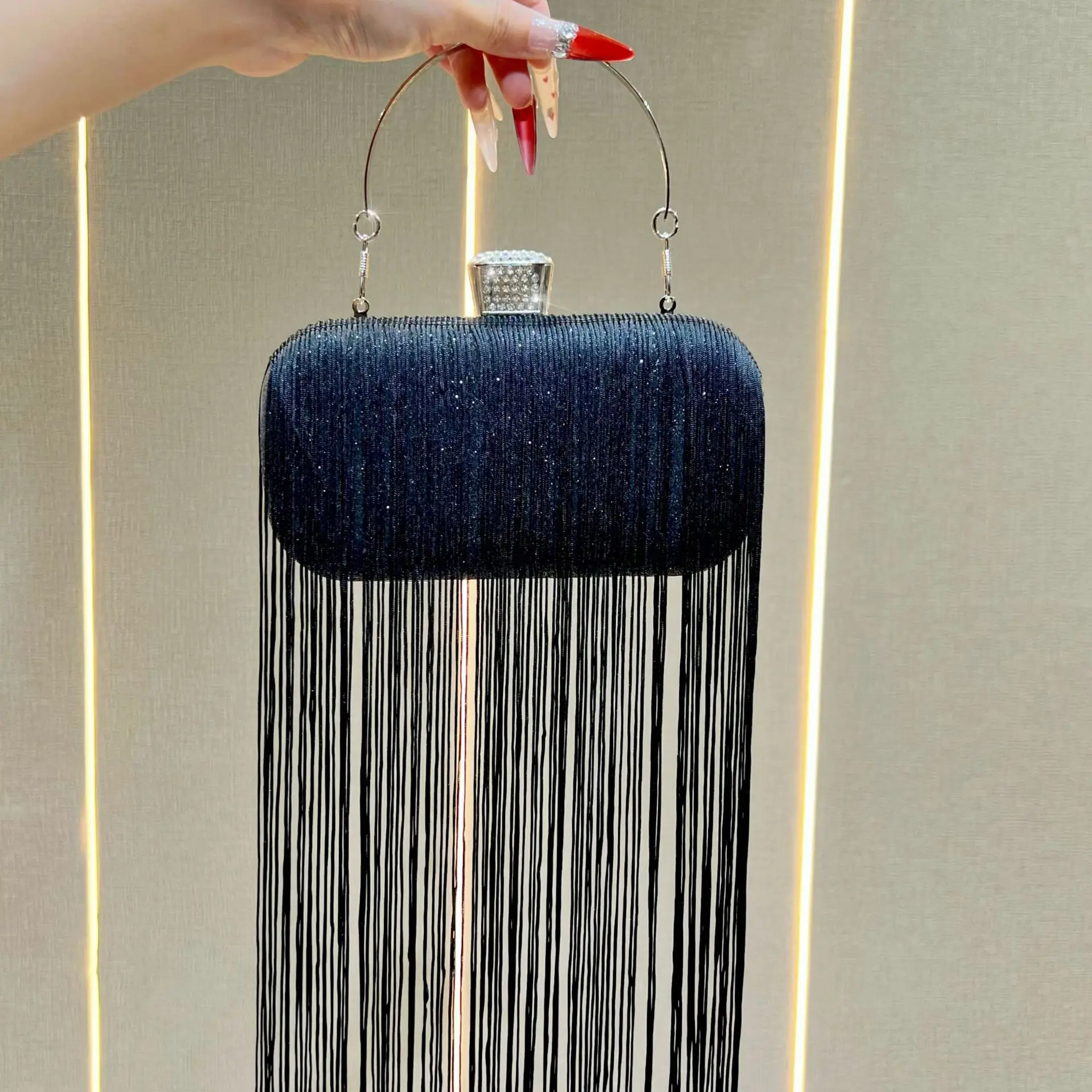 

fine flash banquet fringed bag shoulder handbag celebrity dress evening bag messenger bag