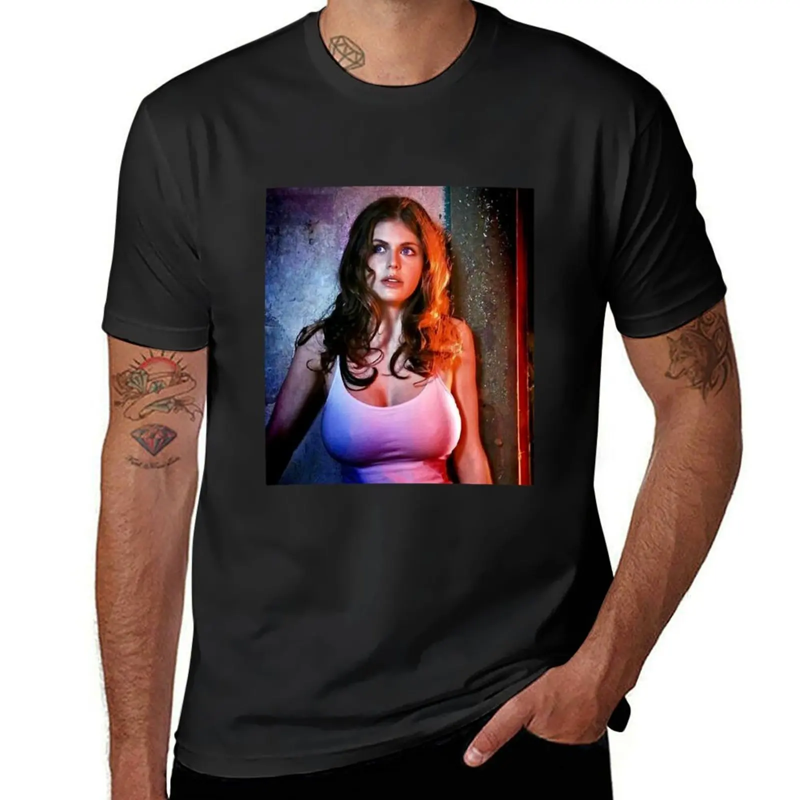 Adventure Legend Lightning Thief Alexandra Daddario An American Actress Vintage T-Shirt anime summer top t shirts for men pack