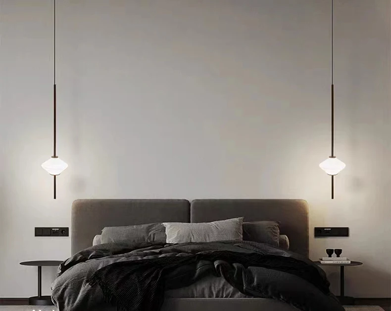White Glass LED Pendant