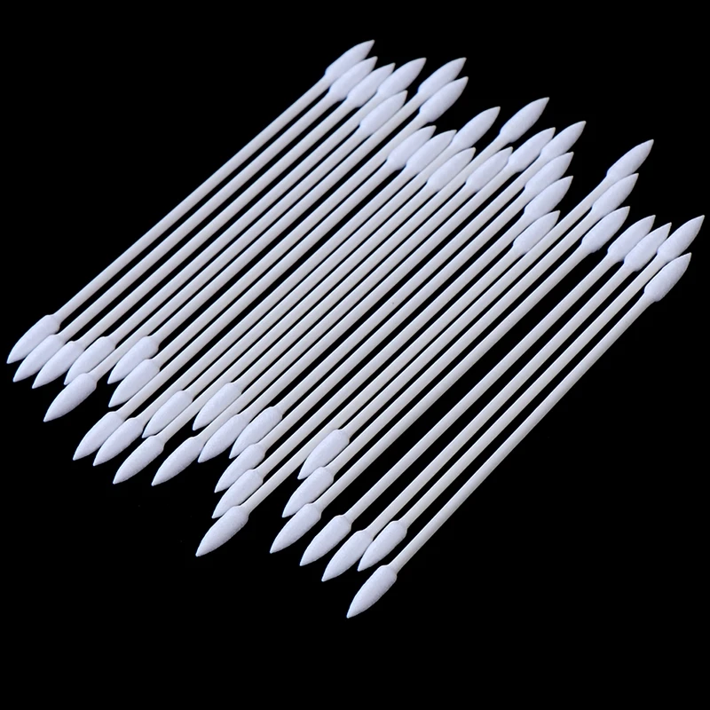 

25pcs/bag Disposable Cotton Swab Cosmetics Permanent Makeup Health Medical Ear Jewelry Clean Sticks Buds Tip Cotton Head Swab