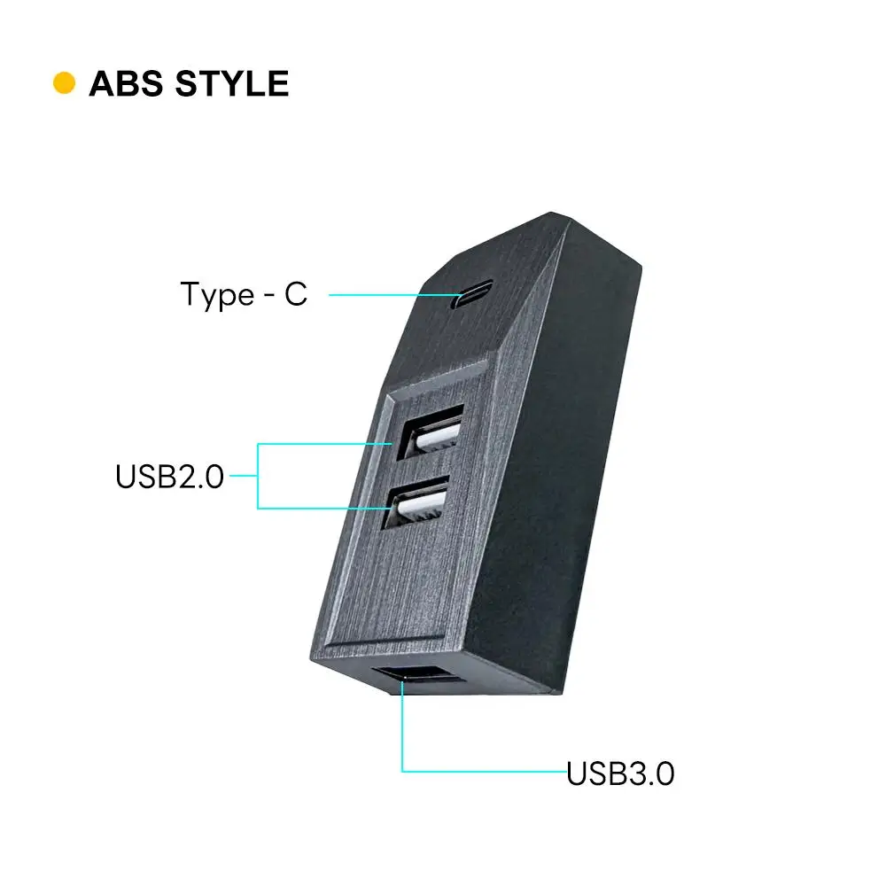 Glovebox USB Hub สําหรับ Tesla ใหม่รุ่น Y เปิดตัว Juniper 2025 รุ่น 3 Highland 2024 พอร์ต Type-C Splitter Docking Station ข้อมูล