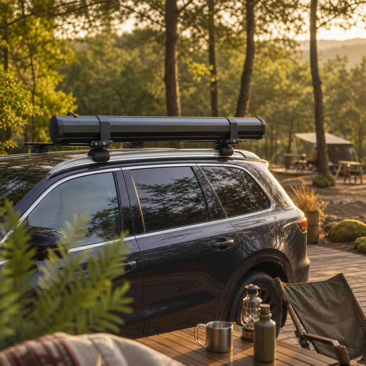Roof-Mounted Water Tank with Shower Head off-Grid Car Shower with Water Tank Sturdy Safe for Campers, Overlanding, Beach