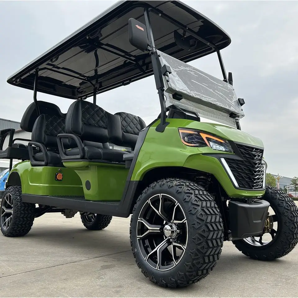 Brand New Design Factory Extreme Deluxe Edition 7000W Off Road  Electric Golf Car 72V Lithium Battery Solar Golf Cart