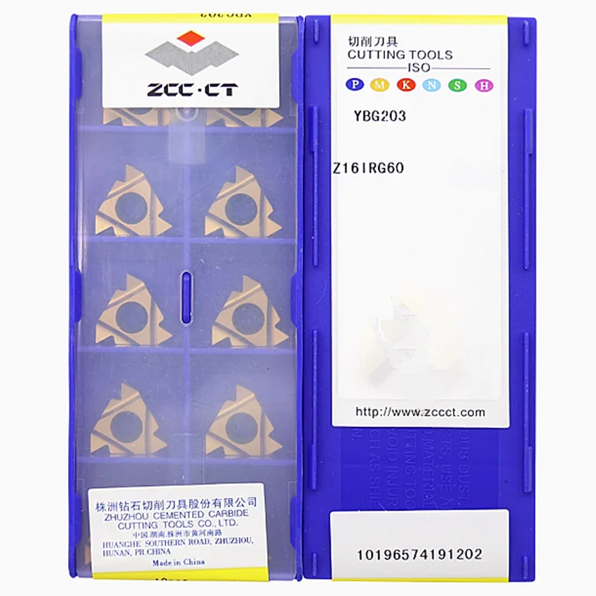 

Z16IRG60 YBG203/Z16IRG55 YBG203/Z16ERG60 YBG203/Z16ERG55 YBG203 ZCC.CT CNC blade carbide inserts turning tools inserts 10pcs/box