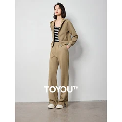 TOYOUTH Women Two Piece Sets 2024 Autumn New Pullover Sweatshirt Hoodies With Casual Pants Sport Casual Sets