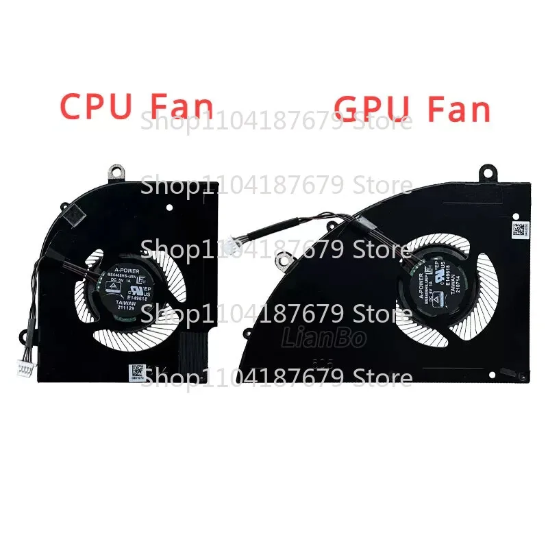 1pcs Cooling CPU GPU Fan for MSI Delta 15 A5EFK MS-15CK BS5405HS-U5N BS5405HS-U5P
